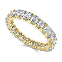 Load image into Gallery viewer, 14k Gold &amp; Emerald-Cut Diamond Eternity Band