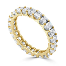 Load image into Gallery viewer, 14k Gold &amp; Emerald-Cut Diamond Eternity Band