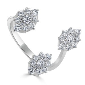 14K Gold & Diamond Cluster Ring