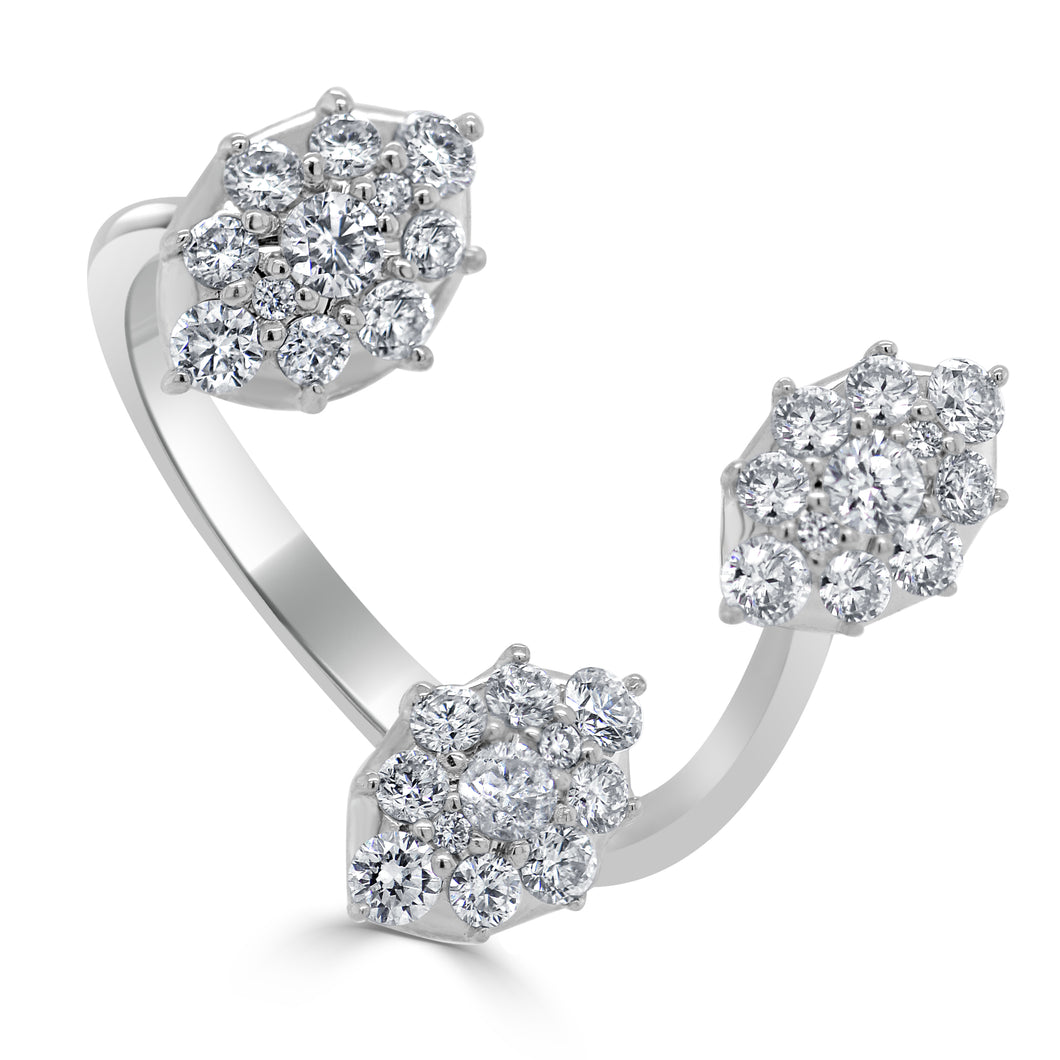 14K Gold & Diamond Cluster Ring
