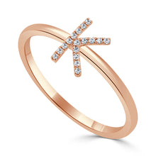 Load image into Gallery viewer, 14K Gold &amp; Diamond Initial Ring