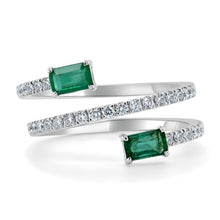 Load image into Gallery viewer, 14k Gold, Gemstone &amp; Diamond Wrap Ring