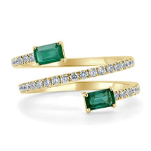 Load image into Gallery viewer, 14k Gold, Gemstone &amp; Diamond Wrap Ring
