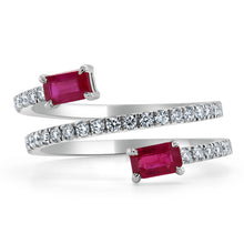 Load image into Gallery viewer, 14k Gold, Gemstone &amp; Diamond Wrap Ring