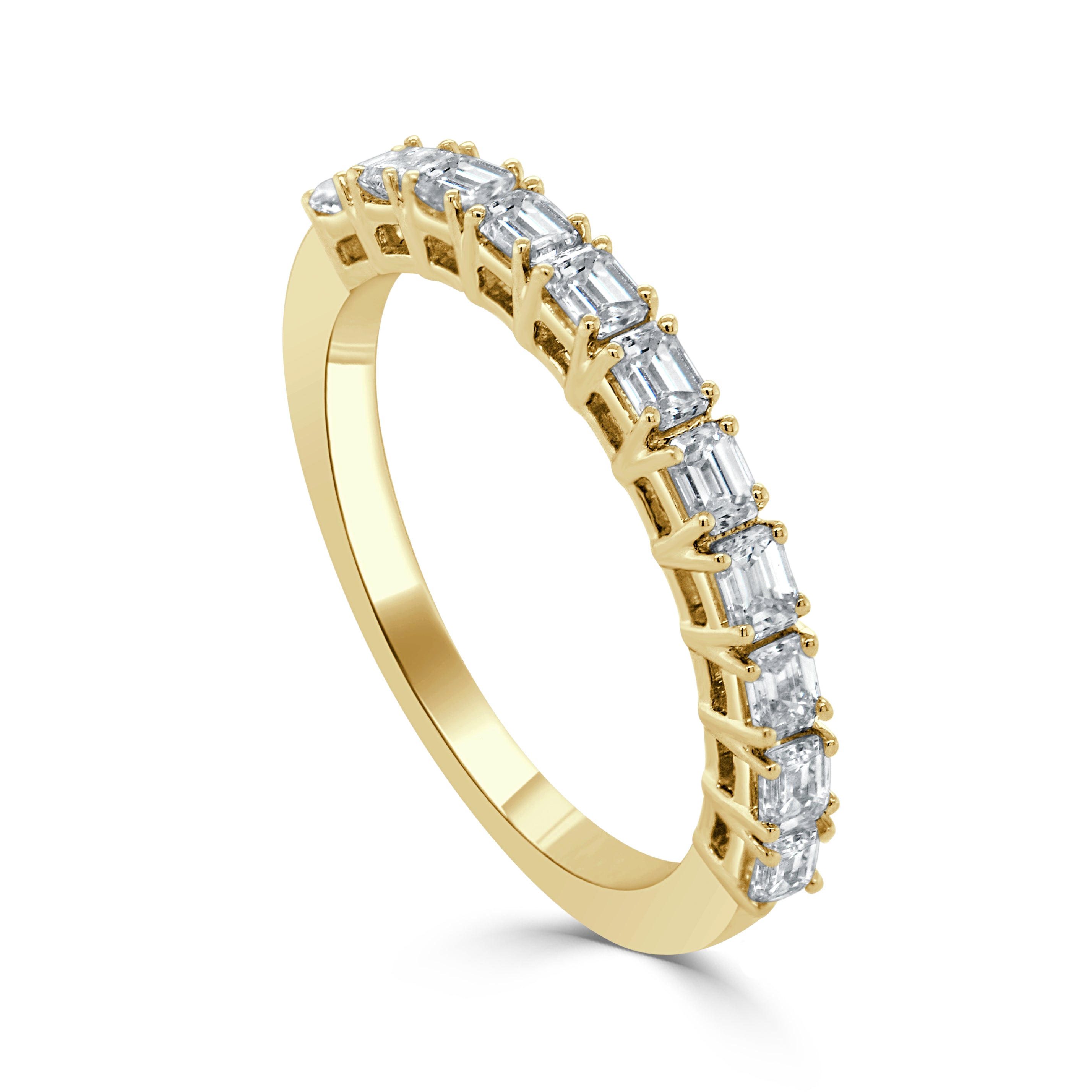 14K Gold & Emerald-Cut Diamond Ring - 0.80ct