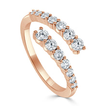 Load image into Gallery viewer, 14K Gold &amp; Diamond Crossover Ring