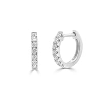 Load image into Gallery viewer, 14k Gold &amp; Diamond Huggie Earrings