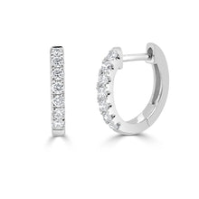 Load image into Gallery viewer, 14k Gold &amp; Diamond Huggie Earrings