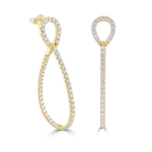 Load image into Gallery viewer, 14k Gold &amp; Diamond Earrings
