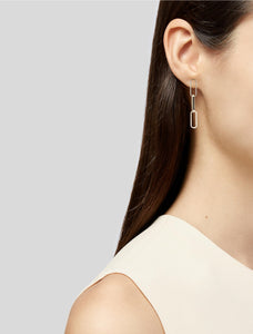 14k Gold Paperclip Link Drop Earrings