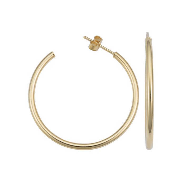 14k Gold Open Hoop Earrings