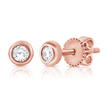 Load image into Gallery viewer, 14k Gold &amp; Diamond Stud Earrings