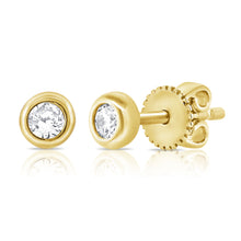 Load image into Gallery viewer, 14k Gold &amp; Diamond Stud Earrings