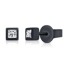 Load image into Gallery viewer, 14k Gold &amp; Diamond Tiny Stud Earrings