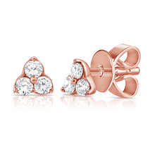 Load image into Gallery viewer, 14k Gold &amp; Diamond Stud Earrings