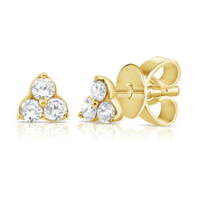 Load image into Gallery viewer, 14k Gold &amp; Diamond Stud Earrings