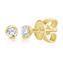 Load image into Gallery viewer, 14k Gold &amp; Diamond Cluster Studs