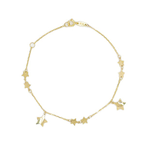 14k Gold Star Bracelet