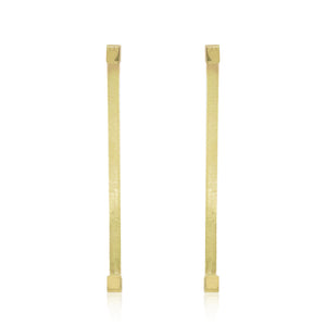 14k Gold Herringbone Earrings