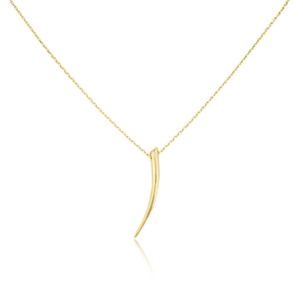 14k Gold Horn Necklace
