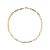14k Gold Station Bar Anklet