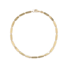 Load image into Gallery viewer, 14k Gold Station Bar Anklet