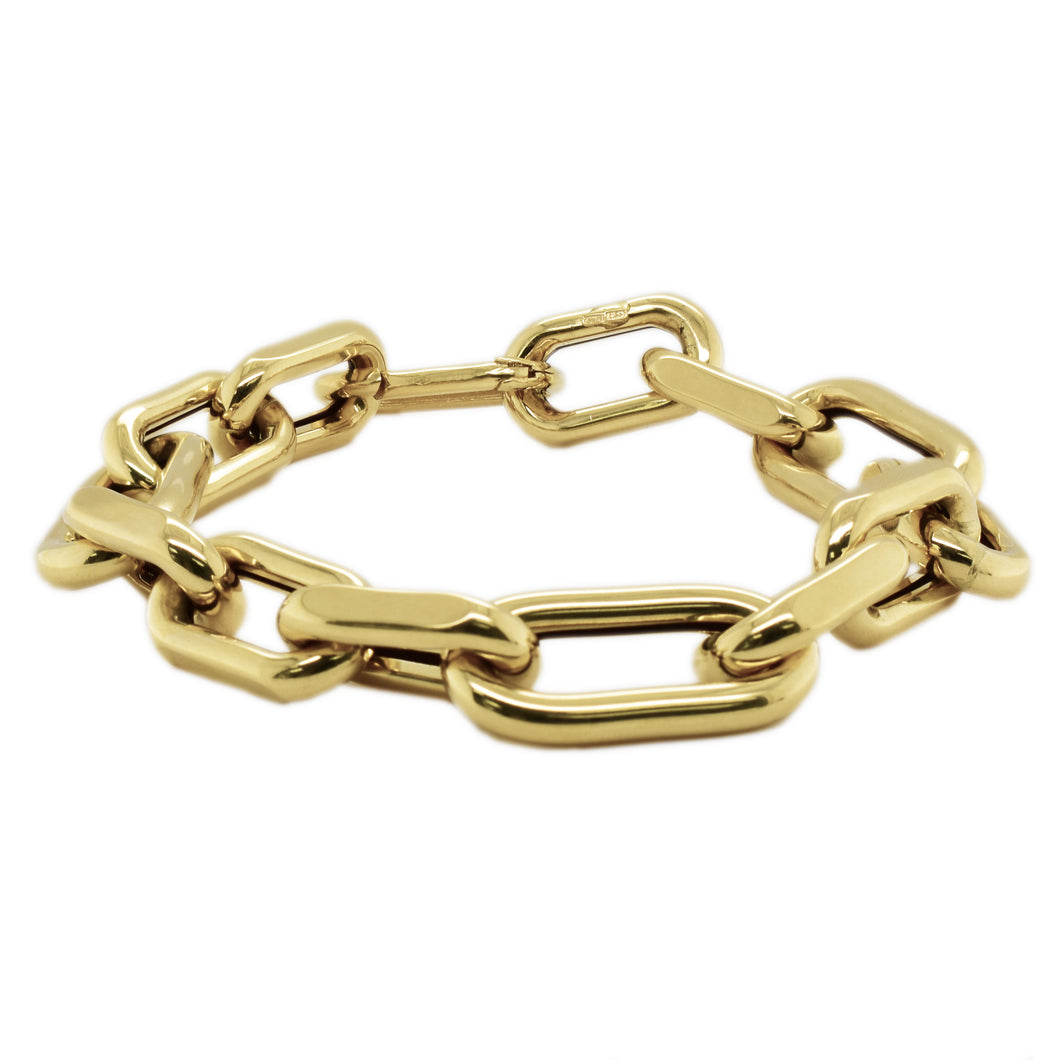 14k Gold Jumbo Paperclip Link Bracelet