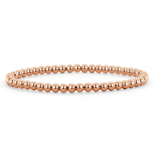 Load image into Gallery viewer, 14k Gold Solid Bead Stretch Bracelet