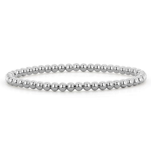 14k Gold Solid Bead Stretch Bracelet