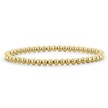 Load image into Gallery viewer, 14k Gold Solid Bead Stretch Bracelet