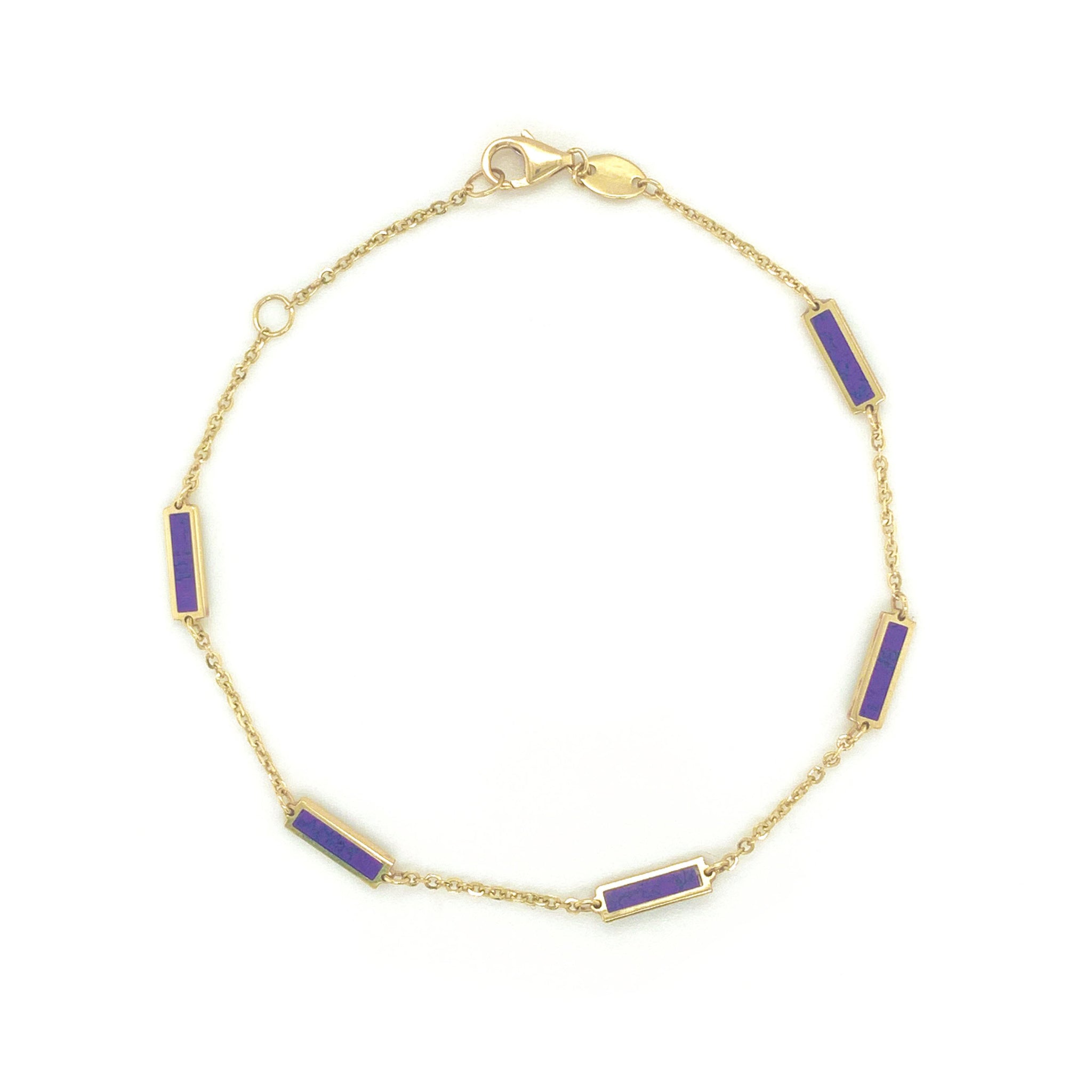 9ct gold sales amethyst bracelet