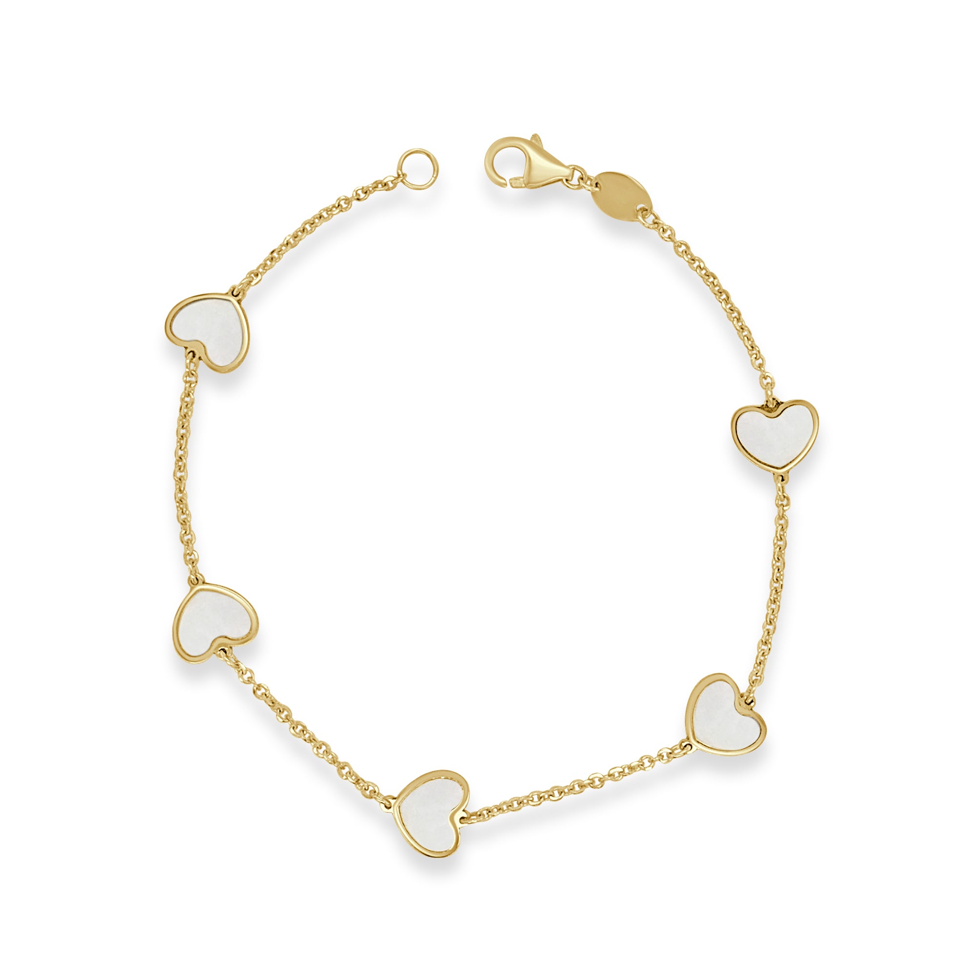 Mother of pearl heart bracelet deals