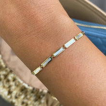 Load image into Gallery viewer, 14k Gold &amp; Pearl Bar Bracelet