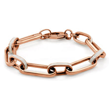 Load image into Gallery viewer, 14K Gold Large Enamel Link Bracelet