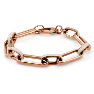 14K Gold Large Enamel Link Bracelet