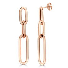 Load image into Gallery viewer, 14k Gold Paperclip Drop Earrings