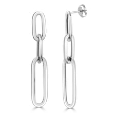 Load image into Gallery viewer, 14k Gold Paperclip Drop Earrings