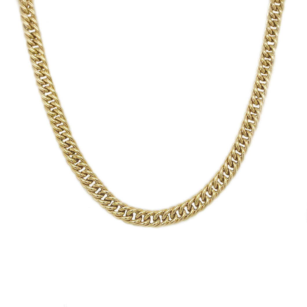 14k Gold Curb Link Necklace