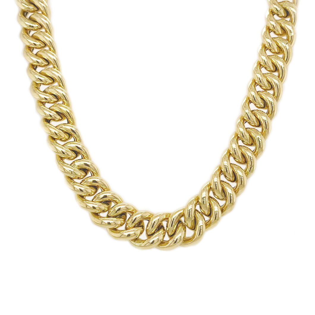 14k Gold Curb Link Necklace