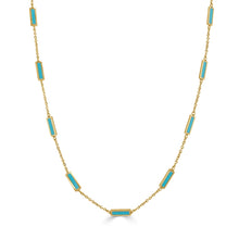 Load image into Gallery viewer, 14k Gold &amp; Turquoise Station Necklace