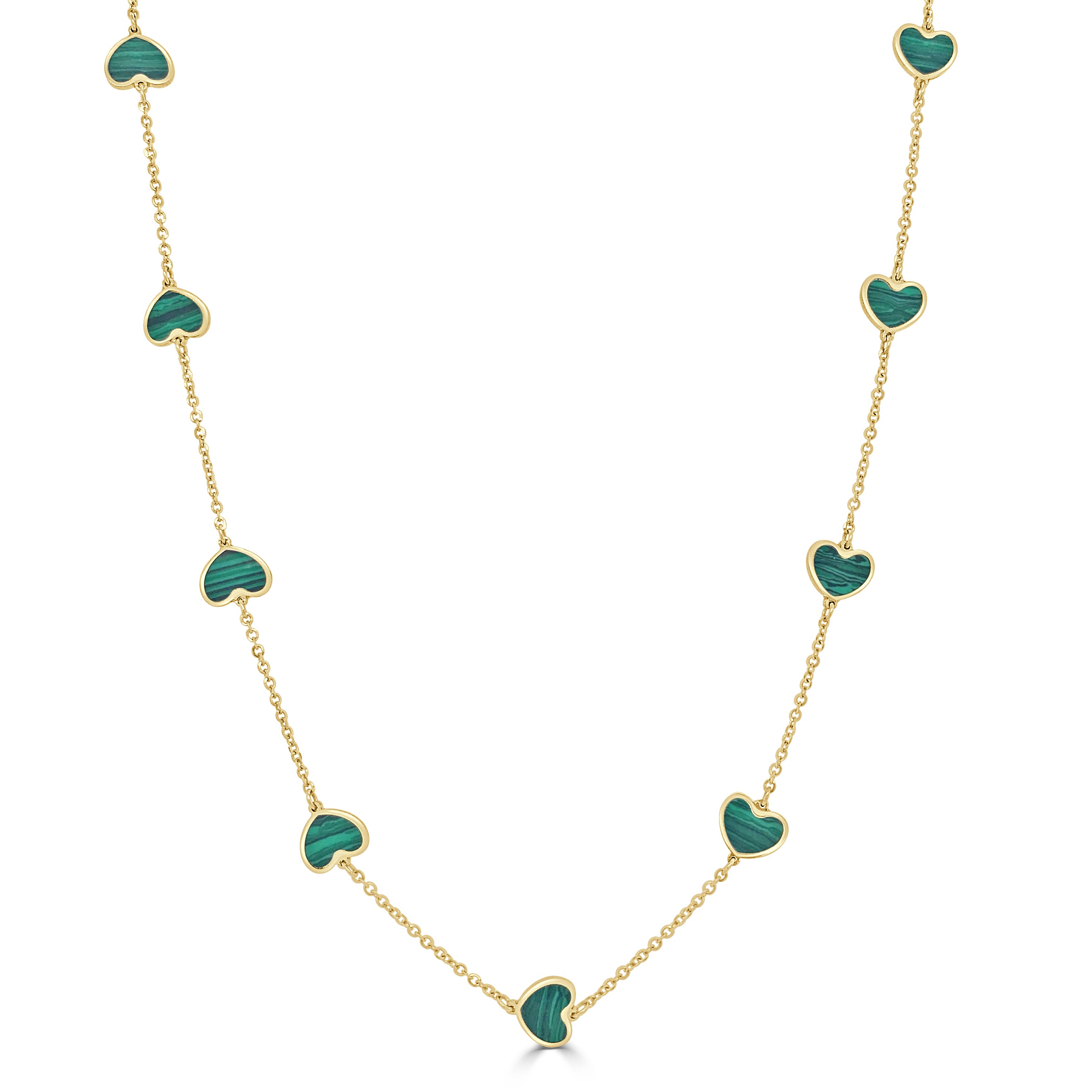 Amazon.com: Natural Malachite Stone Pendant Necklace Green Stone Heart  Shaped Pendulum Charm Stainless Steel Chain Women Choker : Clothing, Shoes  & Jewelry