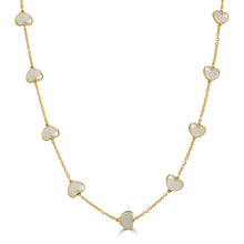 Load image into Gallery viewer, 14k Gold &amp; Mother of Pearl Heart Necklace