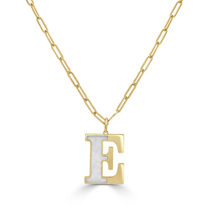 14k Gold Initial Necklace - Large