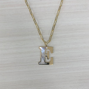 14k Gold Initial Necklace - Large