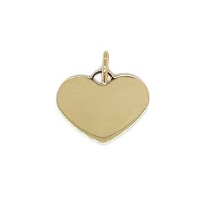 14k Gold Engravable Heart Charm