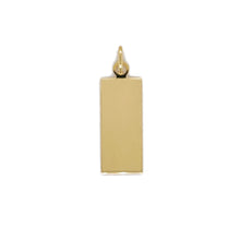 Load image into Gallery viewer, 14k Gold Engravable Rectangle Charm