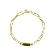 Load image into Gallery viewer, 14k Gold Paperclip Link Chain Bracelet