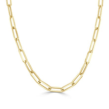 Load image into Gallery viewer, 14k Gold Paperclip Link Chain Necklace