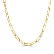 Load image into Gallery viewer, 14k Gold Paperclip Link Chain Necklace