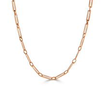 Load image into Gallery viewer, 14k Gold Paperclip Link Necklace
